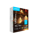 Modee Karácsonyi LED Füzér Dekor REPÜLŐS MIKULÁS Elemes C3020 (10LED/90cm/10cm) warm IP20