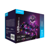 LED karácsonyi fűzér 384LED/2,1m tápegys-dugóval sokszínű 8mód kültéri 183db/m 220-240V AC Modee