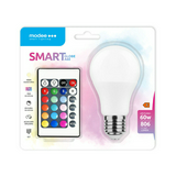 LED lámpa A60 DIM RGBW-távirányítóval körte A 9,4W- 60W E27 806lm DIM 220-240V AC LED Smart Modee