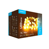 LED karácsonyi füzér 100LED/10m műanyag tápegység-dugóval 8mód kültéri 10db/m AC Berry Modee