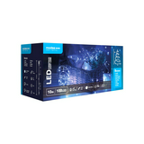 LED karácsonyi füzér 100LED/10m réz tápegység-dugóval 8mód kültéri 10db/m fehér-fényű AC Modee
