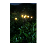 LED kerti szolár lámpatest leszúrható 6ágú 0,3Ah Ni-MH AAA akku 8h 1db 1,2V DC 2400-2800K Modee