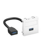 Modul45 adatcsatlakozó betét közp. fedéllel USB-A 3.0 kábellel  MTG-U3A F RW1 OBO-BETTERMANN