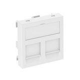 Modul45 adapterkeret közp. fedéllel 2xRJ45 adatcsatlakozóhoz műanyag DTG-2RM RW1 OBO-BETTERMANN
