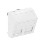 Modul45 adapterkeret közp. fedéllel 2xRJ45 adatcsatlakozóhoz műanyag DTS-2C RW1 OBO-BETTERMANN
