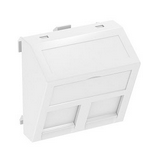 Modul45 adapterkeret közp. fedéllel 2xRJ45 adatcsatlakozóhoz műanyag DTS-2RM RW1 OBO-BETTERMANN
