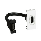 Mosaic médiacsatlakozó betét közp. fedéllel HDMI 0,15m kábellel fehér címketartóval LEGRAND