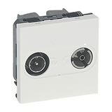 Mosaic antenna aljzat modul TV-R süllyesztett 2-kimenet átmenő 14dB/860MHz LEGRAND