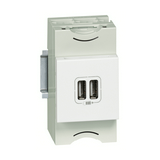 Mosaic USB töltőaljzat 2M 2/ki 2400mA-max. 5V süllyesztett fehér LEGRAND