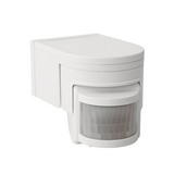 Mozgásérzékelő falra 12m/előre 160° PIR 1200W 230V fehér IP44 SLICK JQ-L-W KANLUX