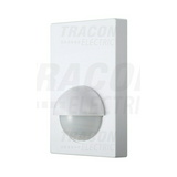 Mozgásérzékelő falra lapos 12m/előre 180° PIR 1200W 230V fehér IP44 TRACON