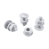 Műanyag csavar+peremes anya (100db) M8x22mm M 8 22mm kezeletlen műanyag CTBP PVCM1 UV BASOR
