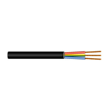 Műanyagköpenyű kábel H03VVH2-F 2x 0.75mm2 hajlékony 300V/U0 500V fekete H03VVH2-F (MTL) 100m