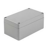 Műszerdoboz alumínium 80mm x 125mm 57mm szürke teli fedél-fedél IP66 Euromas A 110 Phoenix Mecano