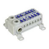 N-kapocs elosztóblokk 75A 2x25csavaros+14x4mm2rugós  kék 1P 25mm2/ KS741N FTG