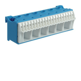 N-kapocsblokk QuickConnenct kék 1P 63A csavarmentes 20csatl./<6mm2 6csatl./25mm2 KN Hager