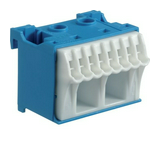 N-kapocsblokk QuickConnenct kék 1P 63A csavarmentes 8csatl./<6mm2 2csatl./25mm2 KN Hager
