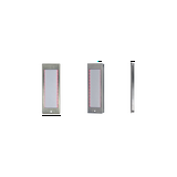 Névtábla modul 4+n 12VAC 1modul 5025OPD keretbe 53x15x10mm kapukészülék-hoz ezüst Matibus SE MIWI