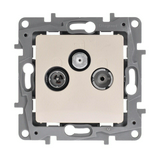 Niloé antenna aljzat TV-R-SAT süllyesztett bézs 3-kimenet átmenő 14dB/860MHz LEGRAND