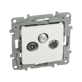 Niloé antenna aljzat TV-R-SAT süllyesztett fehér 3-kimenet végzáró 15dB/860MHz LEGRAND