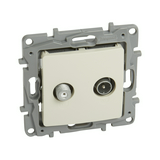 Niloé antenna aljzat TV-SAT csillagpontos süllyesztett bézs 2-kimenet végzáró LEGRAND