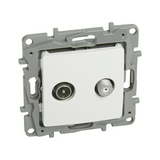 Niloé antenna aljzat TV-SAT csillagpontos süllyesztett fehér 2-kimenet végzáró 1dB/860MHz LEGRAND