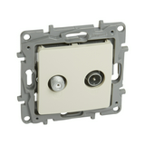 Niloé antenna aljzat TV-SAT süllyesztett bézs 2-kimenet átmenő 14dB/860MHz LEGRAND