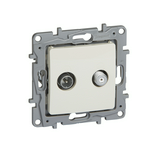 Niloé antenna aljzat TV-SAT süllyesztett bézs 2-kimenet MM-végzáró 10dB/860MHz LEGRAND