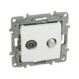 Niloé antenna aljzat TV-SAT süllyesztett fehér 2-kimenet végzáró 10dB/860MHz LEGRAND