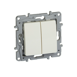 Niloé N106+6 nyomó betét 2- billentyűs 2v bézs IP20 süllyesztett dmax. műanyag LEGRAND