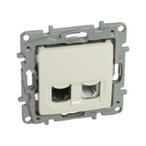 Niloé adatcsatlakozó betét közp. fedéllel RJ45/RJ11 Cat5 műanyag bézs LEGRAND