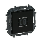 NiloéStep USB töltőaljzat C+C 3000mA/ 5V süllyesztett fekete IP40 LEGRAND