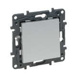 NiloéStep N101 nyomó betét közp. fedéllel 1- billentyűs 1z alumínium IP20 süllyesztett LEGRAND