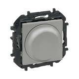 NiloéStep fényerőszabályzó 2vez. betét közp. fedéllel forgatógomb alumínium 300W LEGRAND