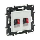 NiloéStep 2xhangszóró csatlakozó közp. fedéllel sztereó fehér LEGRAND