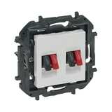 NiloéStep hangszóró csatlakozó betét közp. fedéllel sztereó fehér LEGRAND