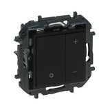 NiloéStep fényerőszabályzó 2vez. betét közp. fedéllel nyomógomb fekete 3-125W LEGRAND