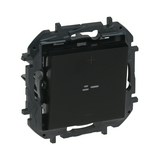 NiloéStep fényerőszabályzó 3vez. betét közp. fedéllel nyomógomb fekete 0-150W LEGRAND