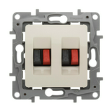 Niloé hangszóró csatlakozó betét közp. fedéllel sztereó műanyag bézs címketartó nélkül LEGRAND