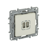 Niloé USB töltőaljzat A+A 2/ki 2400mA-max. 5V süllyesztett bézs LEGRAND