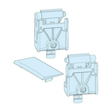 Zsanérkészlet (2db) homloklaphoz 39mmx 23mmx 16mm fém natúr Prisma P Schneider