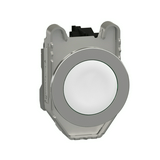 Nyomógomb komplett fém d22 fehér lapos visszaugró 1z csavaros kerek IP66 Harmony XB4 Schneider