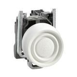 Nyomógomb komplett fém d22 fehér magas visszaugró 1z csavaros kerek IP66 Harmony XB4 Schneider