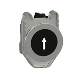 Nyomógomb komplett fém d22 fekete lapos 1z csavaros kerek IP66 Harmony XB4 Schneider