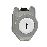 Nyomógomb komplett fém d22 piros lapos visszaugró 1ny csavaros kerek IP66 Harmony XB4 Schneider
