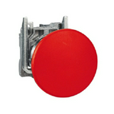 Nyomógomb komplett fém d22 piros magas visszaugró 1ny csavaros kerek IP66 Harmony XB4 Schneider