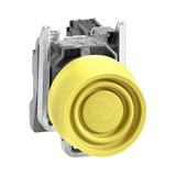 Nyomógomb komplett fém d22 sárga magas visszaugró 1z csavaros kerek IP66 Harmony XB4 Schneider