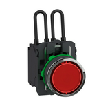 Nyomógombos tesztlámpa komplett műa. d22 1x piros 0-24V AC/DC kerek Harmony XB5 Schneider