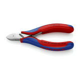 Elektronikai oldalcsípő fogó 62HRC max.d1,6/1,2/0,6mm piros-kék normál 115mm KNIPEX