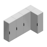 Összekötőkészlet standard 340mm-sz 65mm-ma 365mm-mé acél Spacial SF Schneider